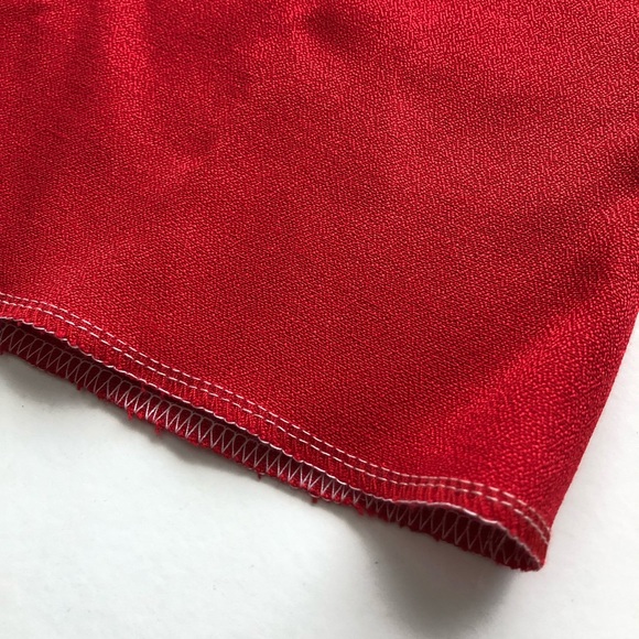 Handmade Lace Appliqué Red Holiday Party Dress  XXS-XS - Picture 10 of 16